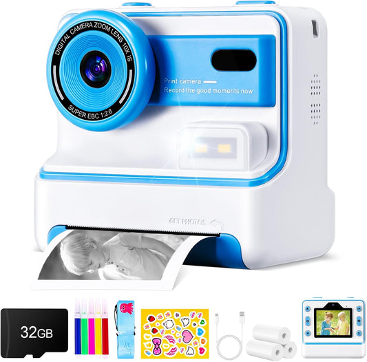 2024 Kids Instant Print Camera w/ 1080P HD & Fun DIY Gift