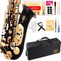 Glory Black Lacquer E-Flat Alto Saxophone - Beginner Ready with Case