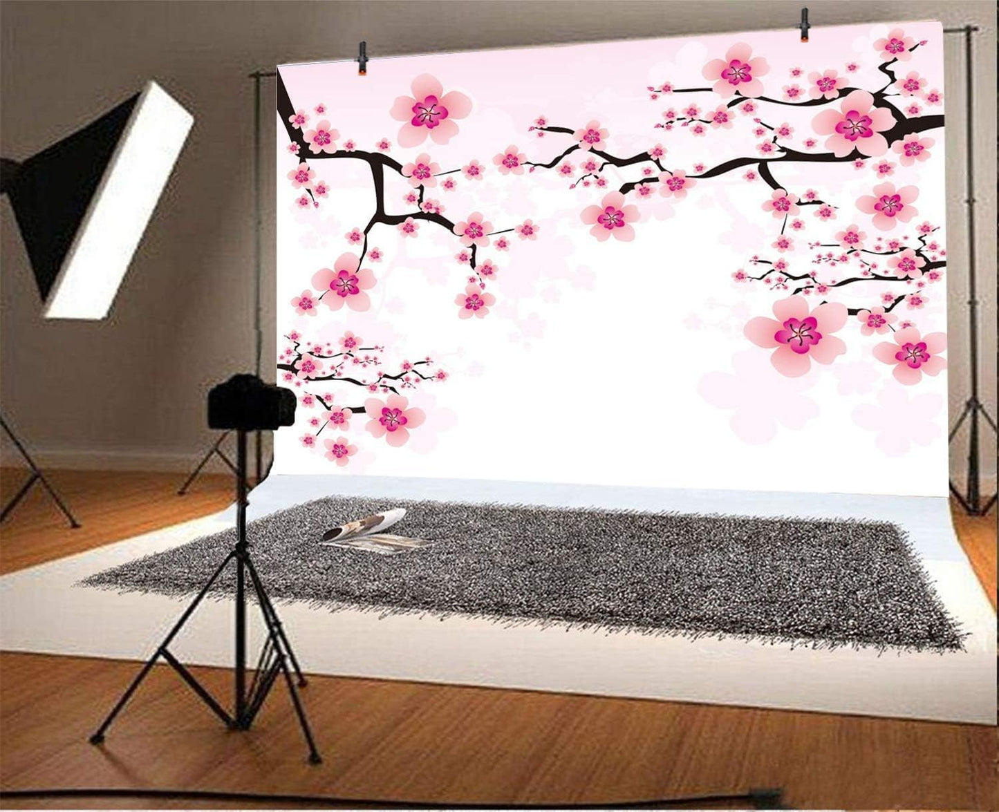 Leyiyi Romantic Cherry Blossoms Backdrop for Love Theme Events