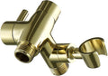 Solid Metal Shower Arm Diverter with Holder - Polished Gold
