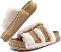 KuaiLu Women's Orthotic Fuzzy Platform Slippers with Arch Support ON