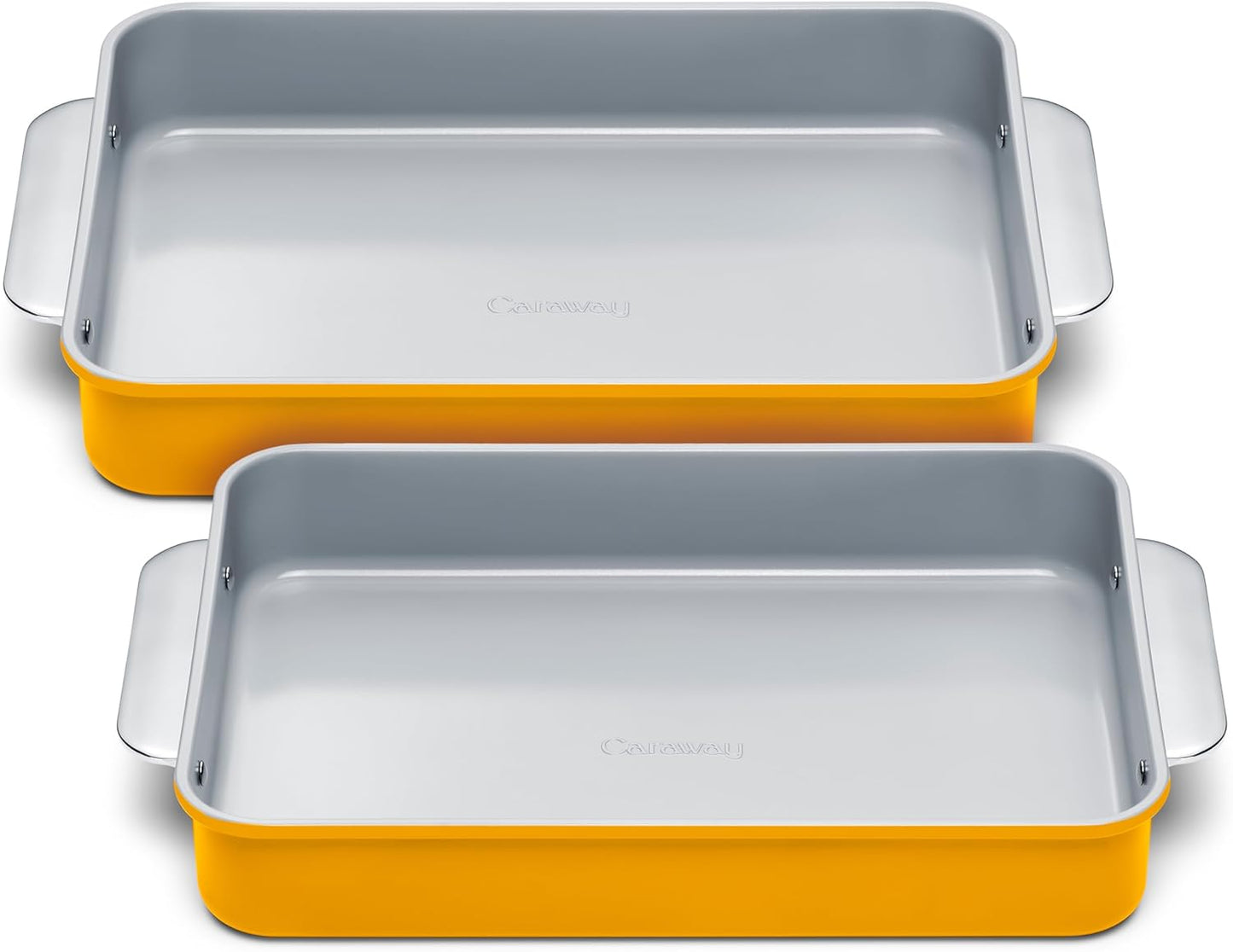 Caraway Non-Stick Ceramic Rectangle Pan Duo for Healthy Baking