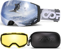 COPOZZ Polarized Ski Goggles Set - Magnetic Anti-Fog Technology