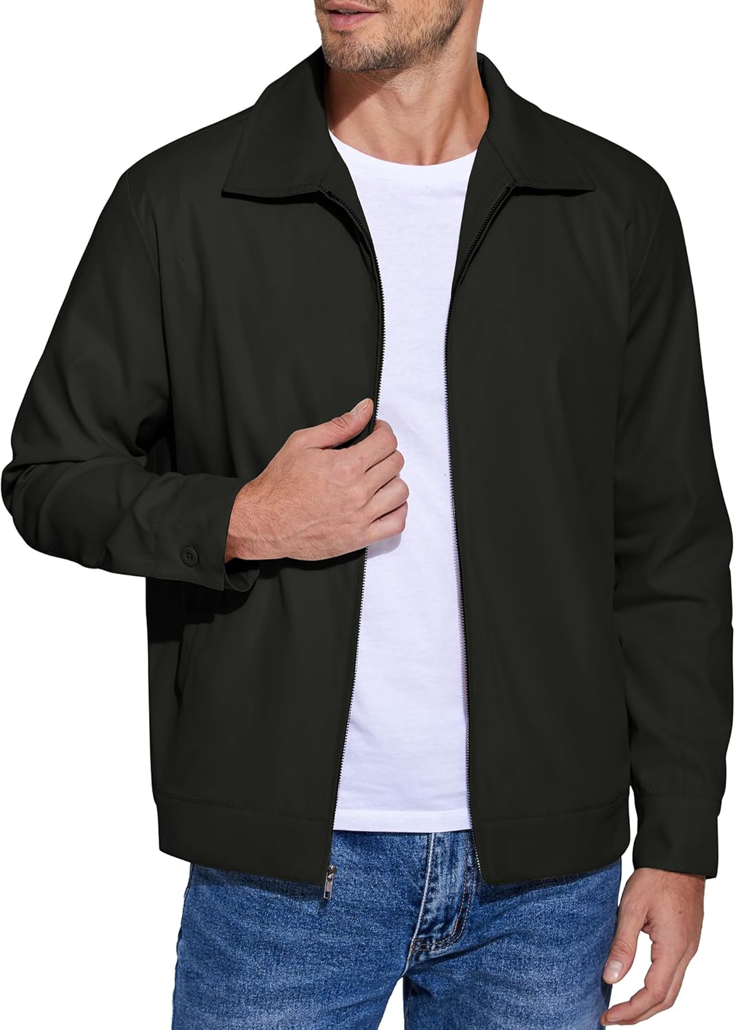 COOFANDY Men's Lightweight Zip Up Jacket for Casual Style