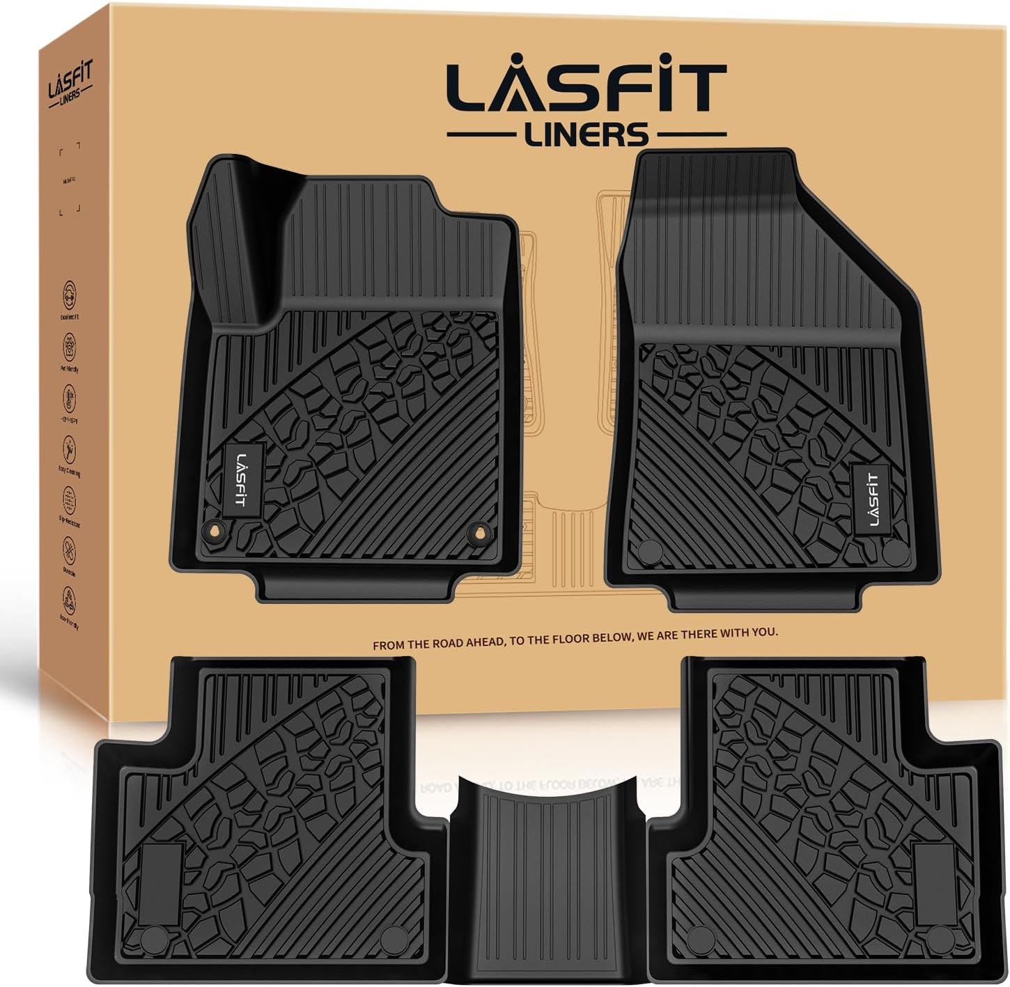 Custom Fit LASFIT Floor Mats for Jeep Cherokee 2015-2023