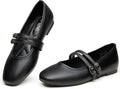 Trary Mary Jane Shoes Women Comfortable Square Toe Flats