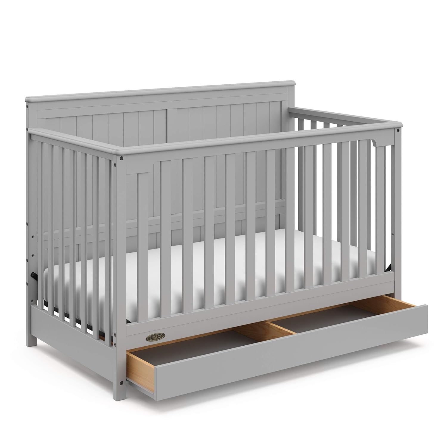Graco Hadley 5-in-1 Convertible Crib with Drawer for Nursery