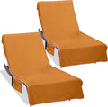 Super Soft & Thick Lounge Chair Towel Cover Pack of 2 - Secure Fit