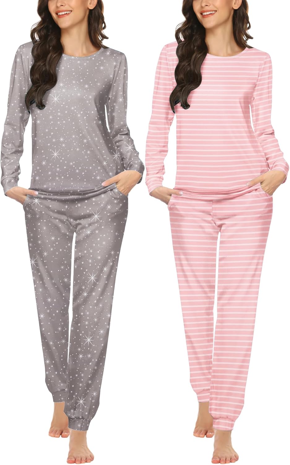 Ekouaer 2 Pack Women's Pajama Set for Ultimate Comfort