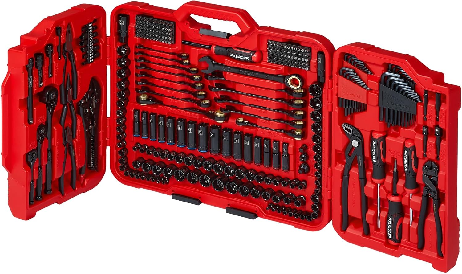 312-Piece Mechanics Tool Set with 120T Ratchet Wrench Design