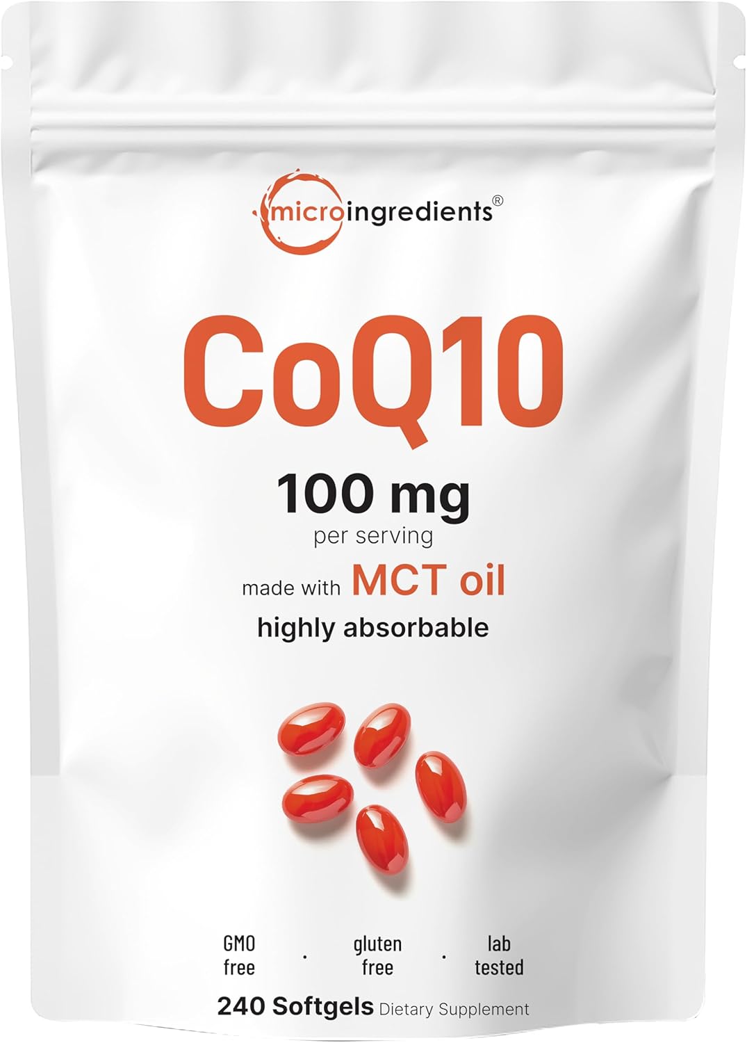 CoQ10 100mg Softgels | Coconut MCT Oil | Heart & Energy