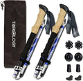 Trek-Z Collapsible Trekking Poles 2pc Set - Adjustable 100-120cm
