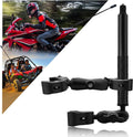 Motorcycle Double Clamp Mount Kit with 47in Invisible Selfie Stick