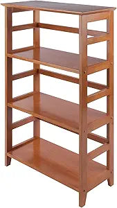 Winsome Wood Studio Shelving in Honey - Classic 4-Tier Bookshelf