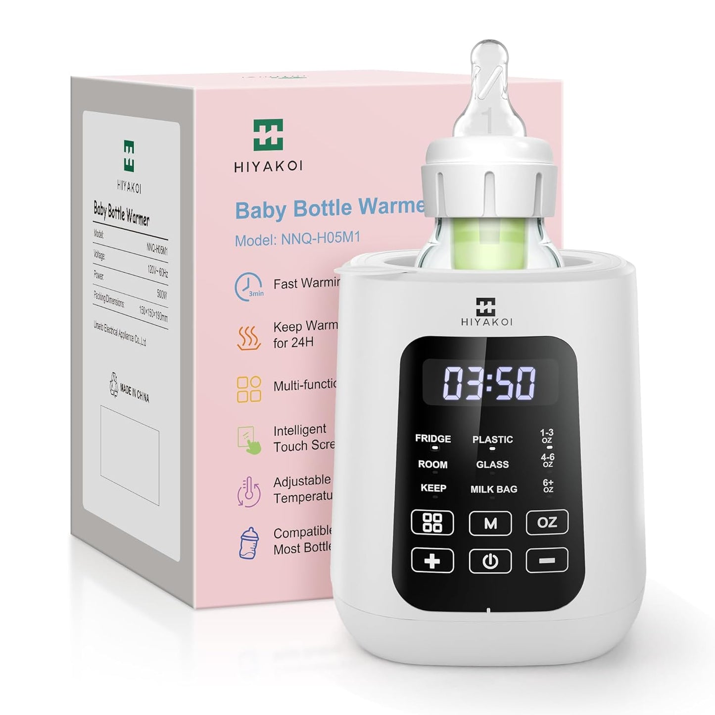 HIYAKOI Bottle Warmer: Accurate Water Bath Tech