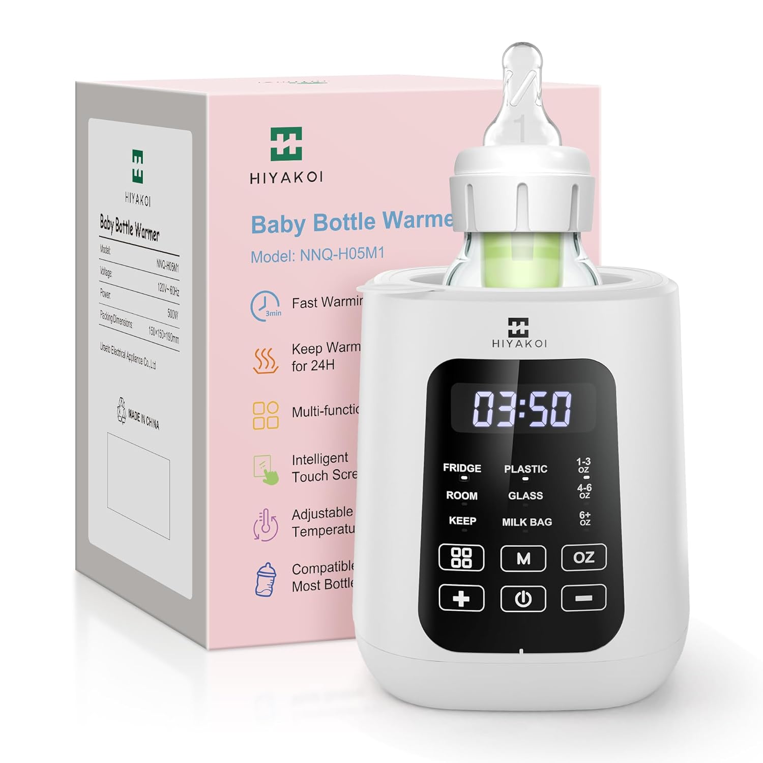 HIYAKOI Bottle Warmer: Accurate Water Bath Tech