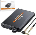 Portable 3.5mm Headphone Amplifier - Two-Stage Gain, Mini HiFi