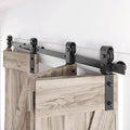 52ft Bifold Sliding Barn Door Hardware Track Kit - Smooth Quiet