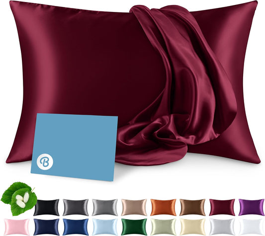 Mulberry Silk Pillowcase for Hair and Skin - King Size Burgundy