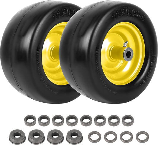 AR-PRO 11x6.00-5 Flat Free Tire and Wheel for Lawn Mowers