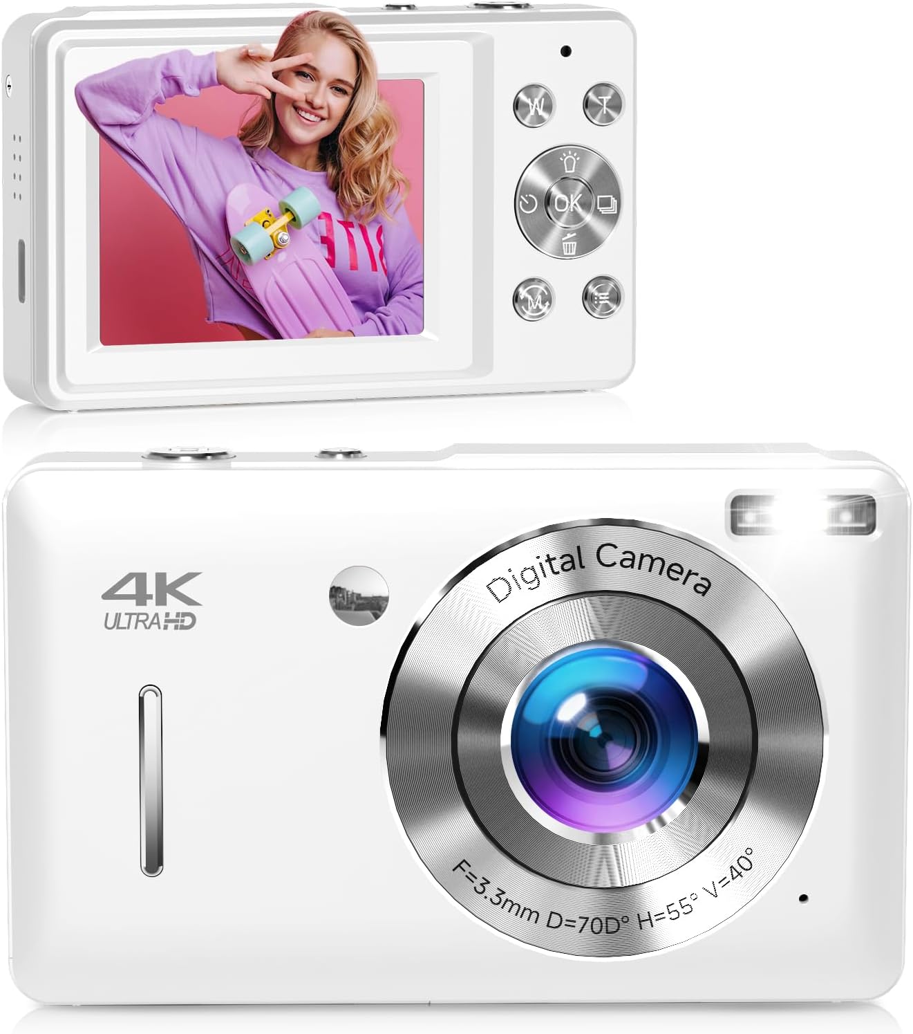 44MP FHD Digital Camera for Kids with 16X Zoom and Anti Shake