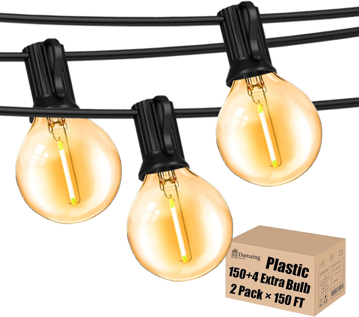 Outdoor String Lights 300FT Waterproof Globe Lights for Patio