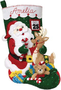Bucilla Felt Applique 18ft Stocking Making Kit - Classic Santa Design