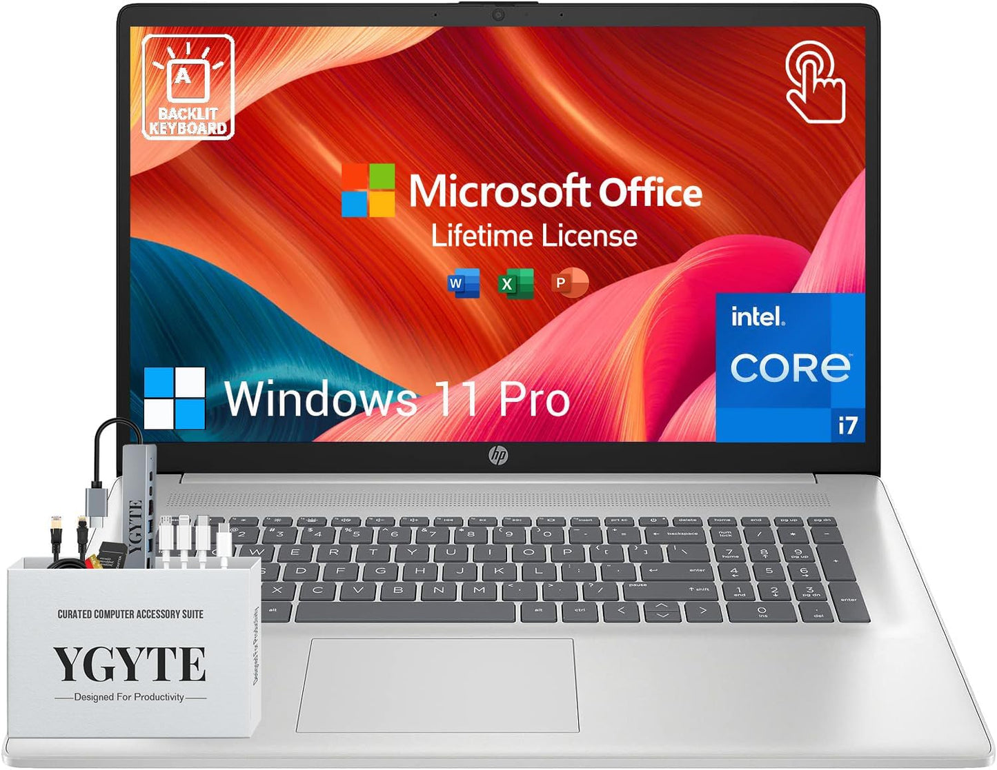 HP 17 Touchscreen Laptop with Core i7 and 64GB RAM for Business