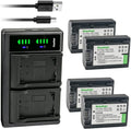Kastar 4-Pack Battery and USB Charger Replacement for Sony NP-FV