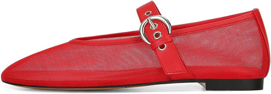 Dsevht Mesh Ballet Flats for Women - Comfortable Slip On Shoes