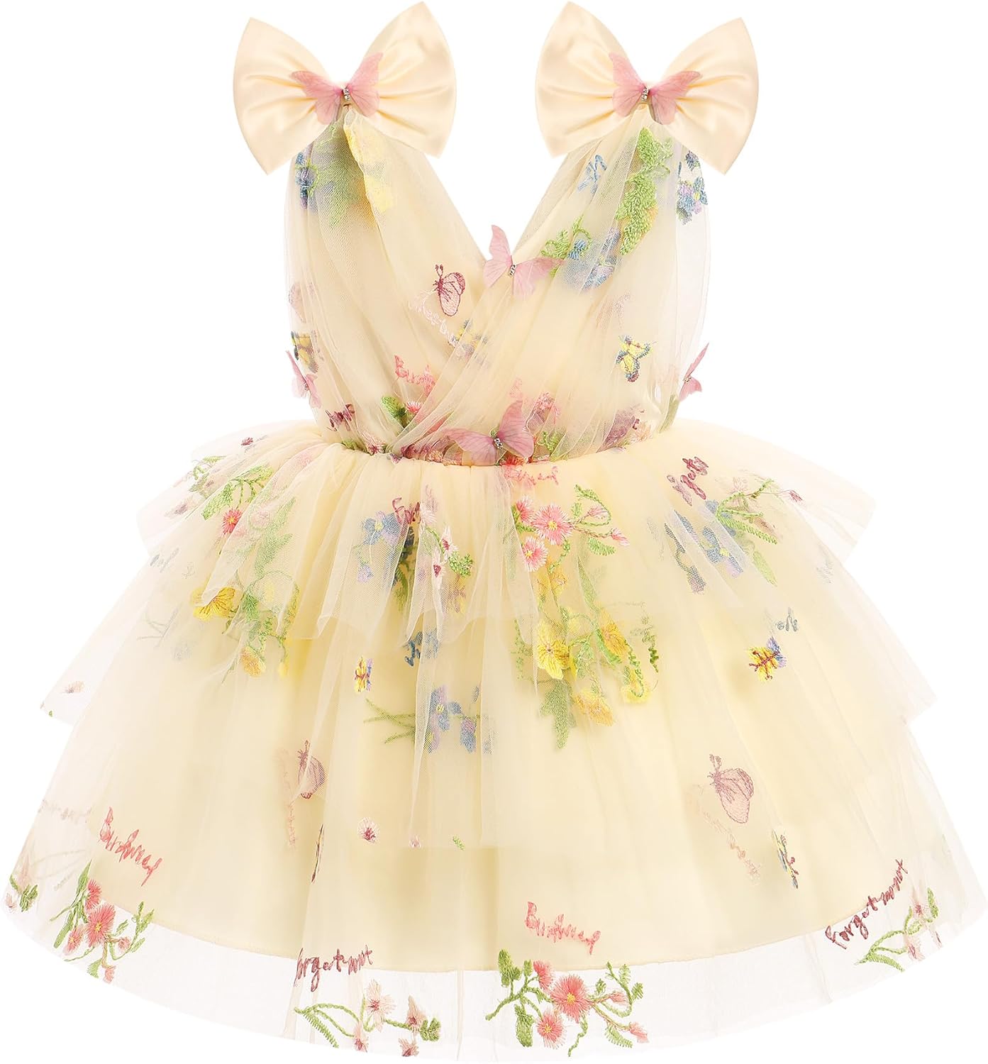 Toddler Girls Butterfly Birthday Dress for Special Occasions