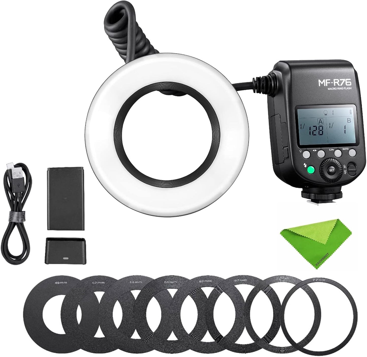 GODOX MF-R76 Macro LED Ring Flash for Canon Nikon Sony