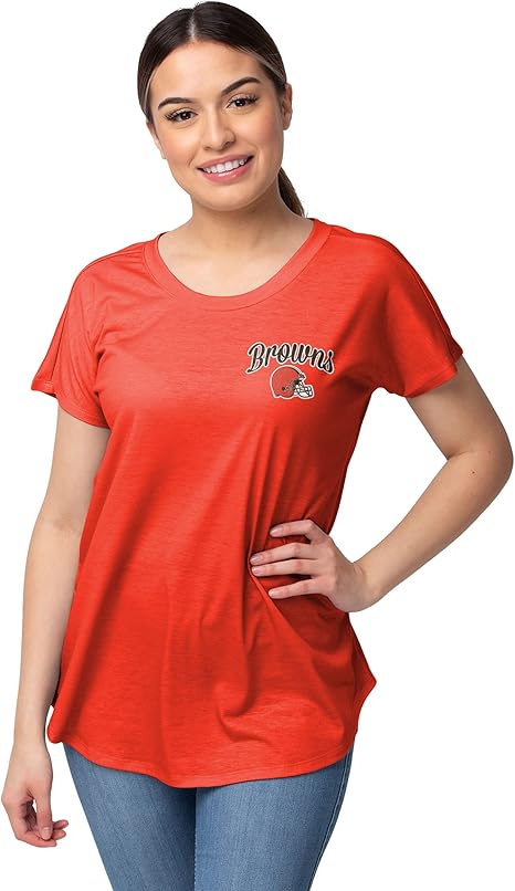 FOCO Women's NFL Team Logo Tunic Top Shirt for Fashion Lovers