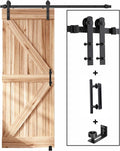 EaseLife 5 ft Sliding Barn Door Hardware Kit - Smooth Quiet Slide
