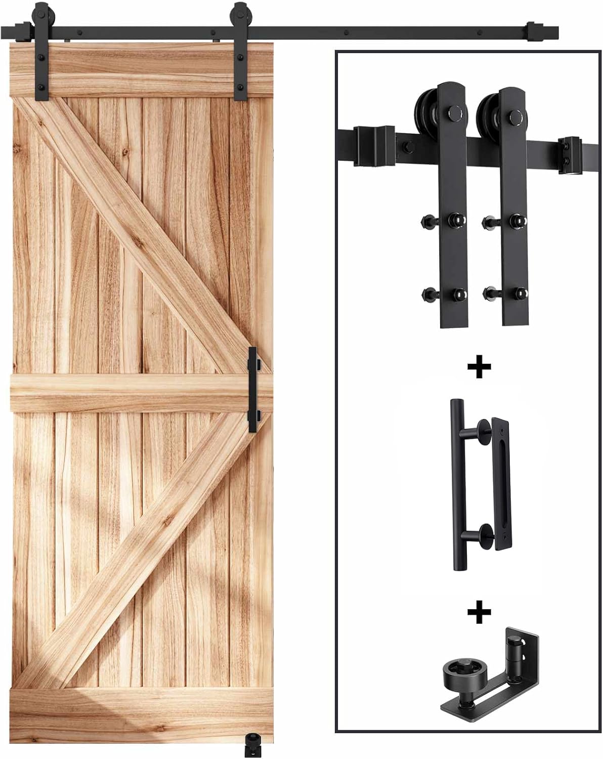 EaseLife 5.5 FT Sliding Barn Door Track Kit for Smooth Operation