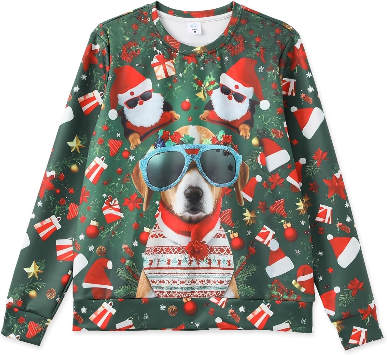 IFFEI 3D Graphic Ugly Christmas Sweater - Fun Xmas Party Wear