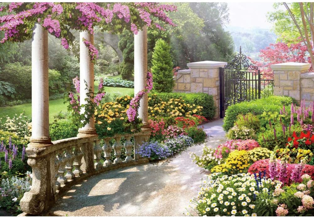 Laeacco Spring Garden Backdrop for Stunning Party Decor