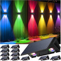 Solar Powered Fence Lights - 12-Pack Waterproof Outdoor Lights
