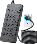 TROND Surge Protector Power Strip 24 Outlets 6 USB - Heavy Duty 15ft