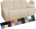 YEMYHOM 8-Piece Stretch Recliner Sofa Cover - Fitted Jacquard