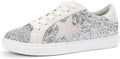 Women's Star Sneaker Lace Up Low Top - Cushioned Walking Shoe