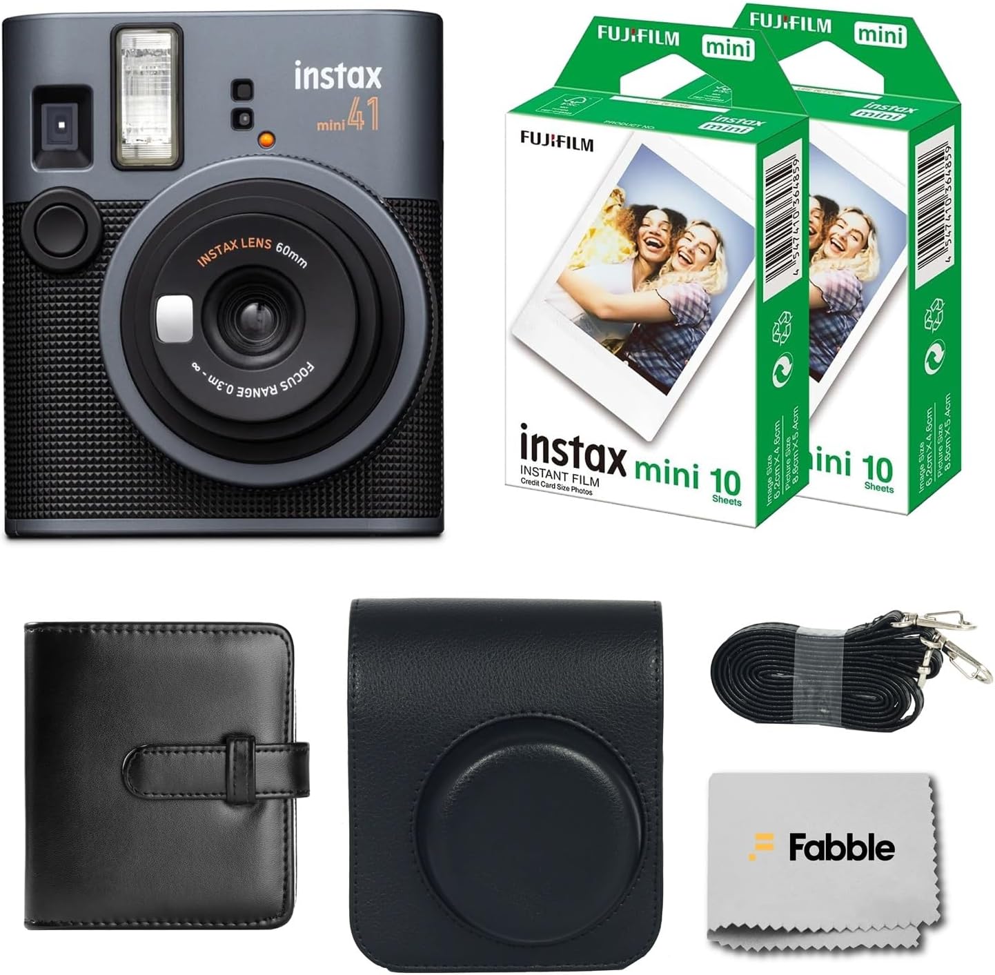 Fujifilm Instax Mini 41 Instant Film Camera Bundle for Memories