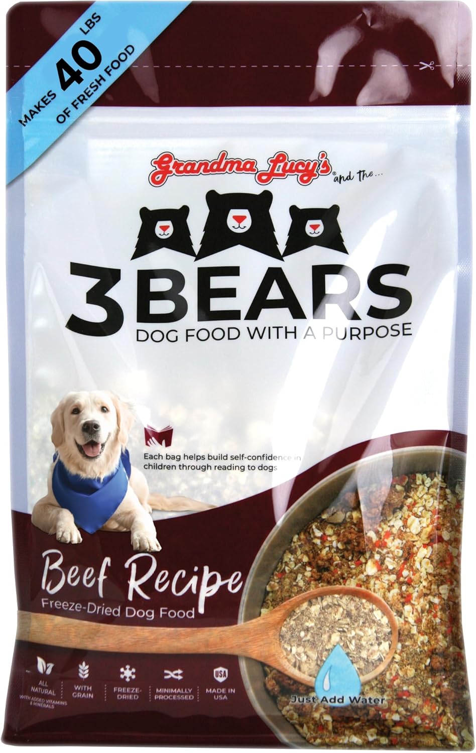 Grandma Lucy's 3 Bears Beef Dog Food - Premium Natural Nutrition