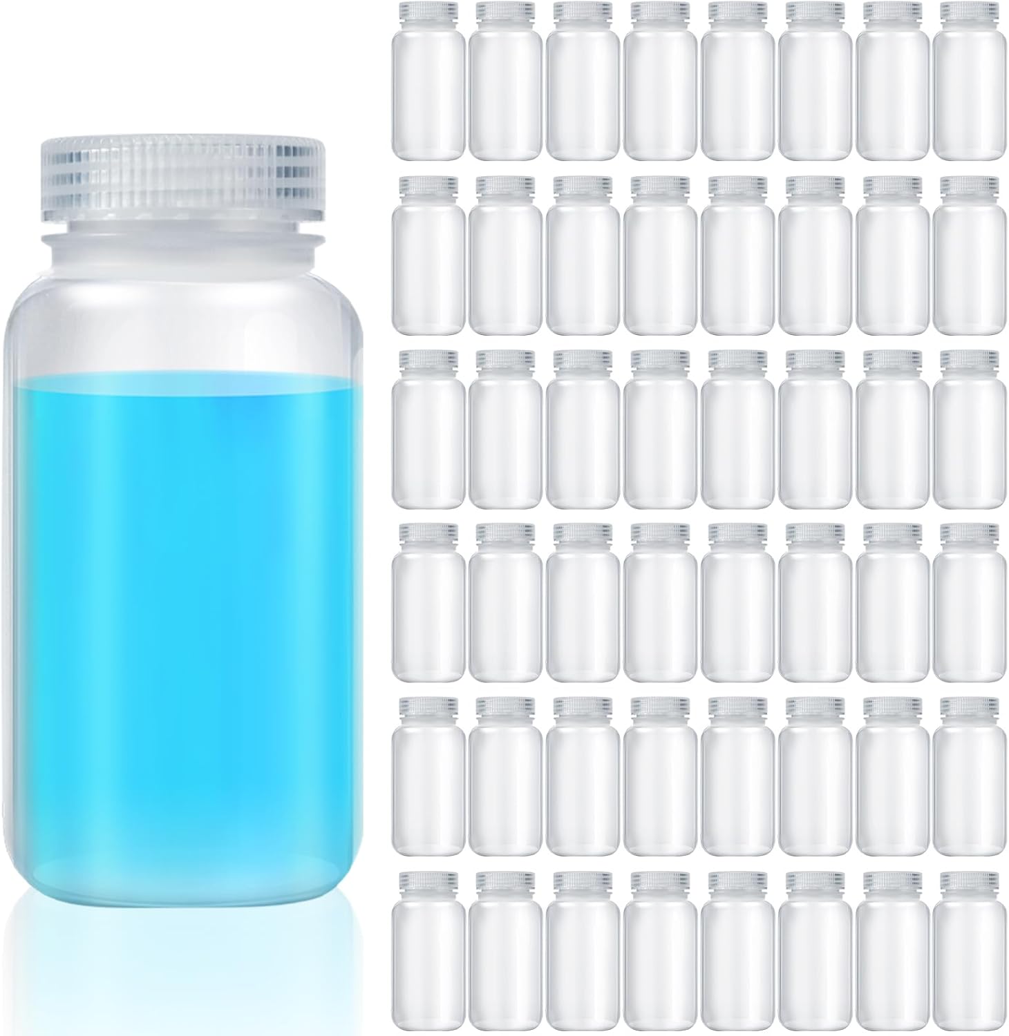 48 Pcs 4 oz Wide Mouth Pill Bottles for Lab and Home Use