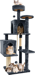 58.5in Large Cat Tree Tower Condo - Multi-Level Play & Rest