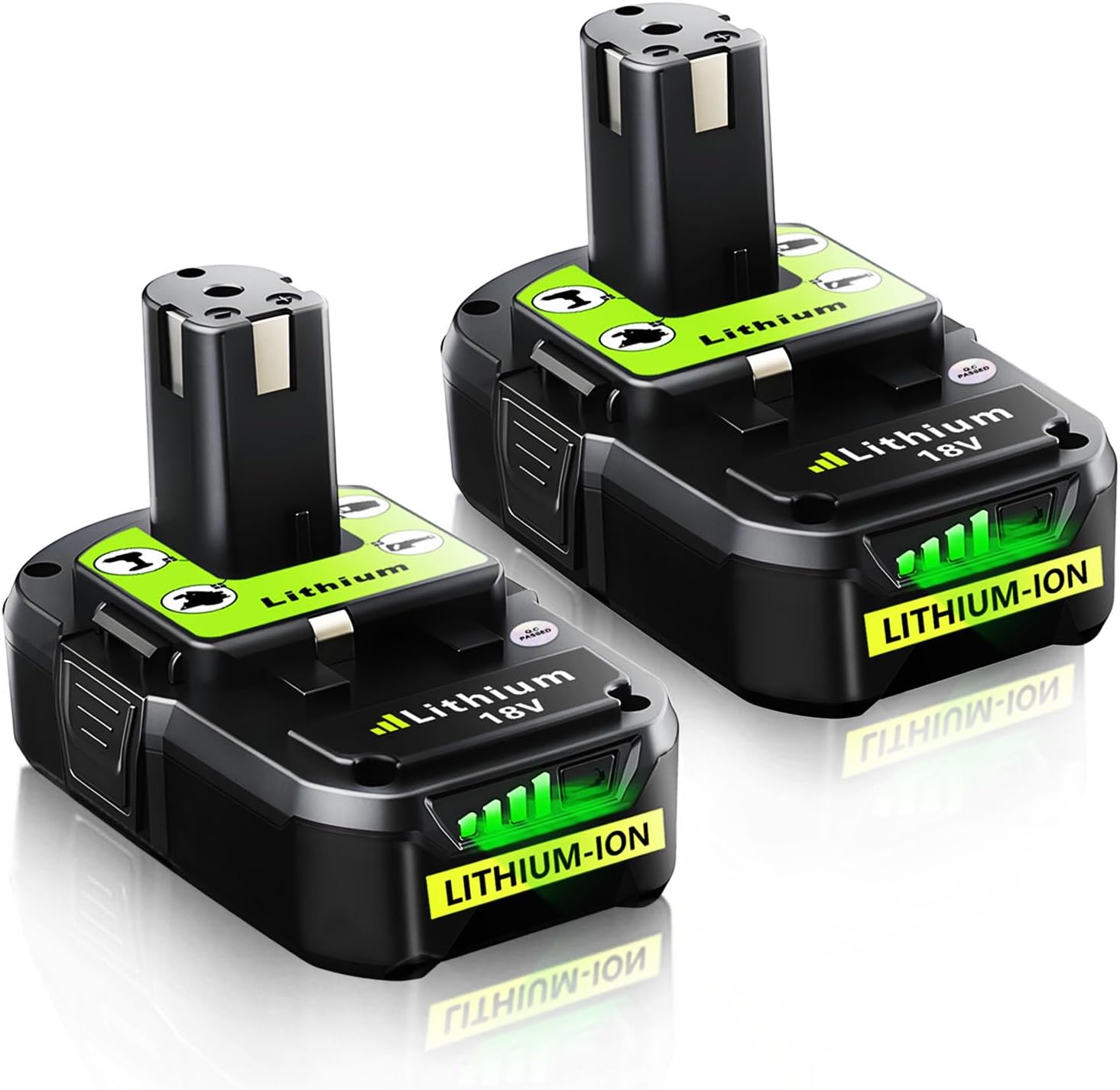 Replacement for Ryobi 18V Battery: 4.0Ah Lithium-ion 2 Pack