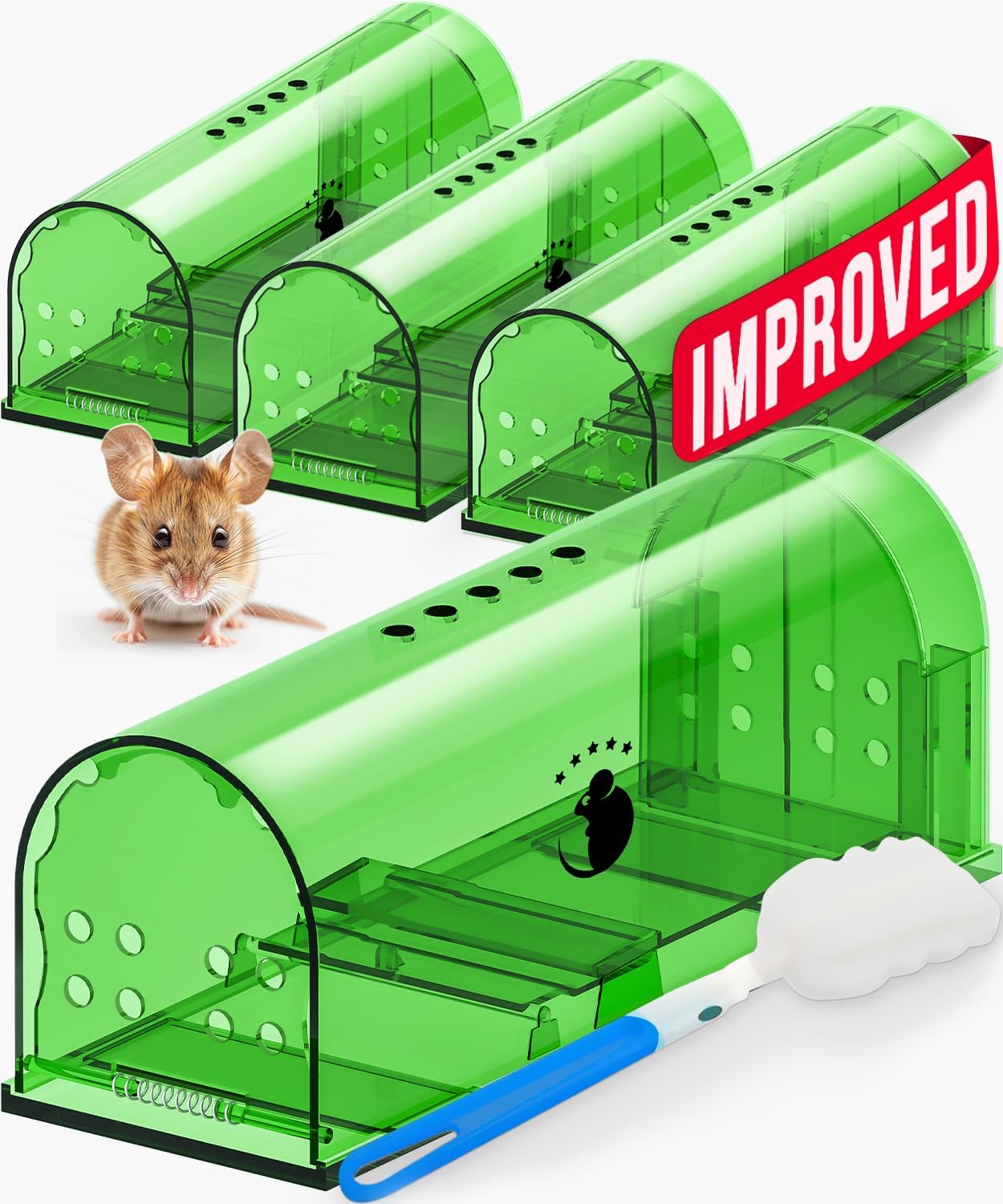 Reusable No-Kill Mouse Traps - Easy, Humane Capture