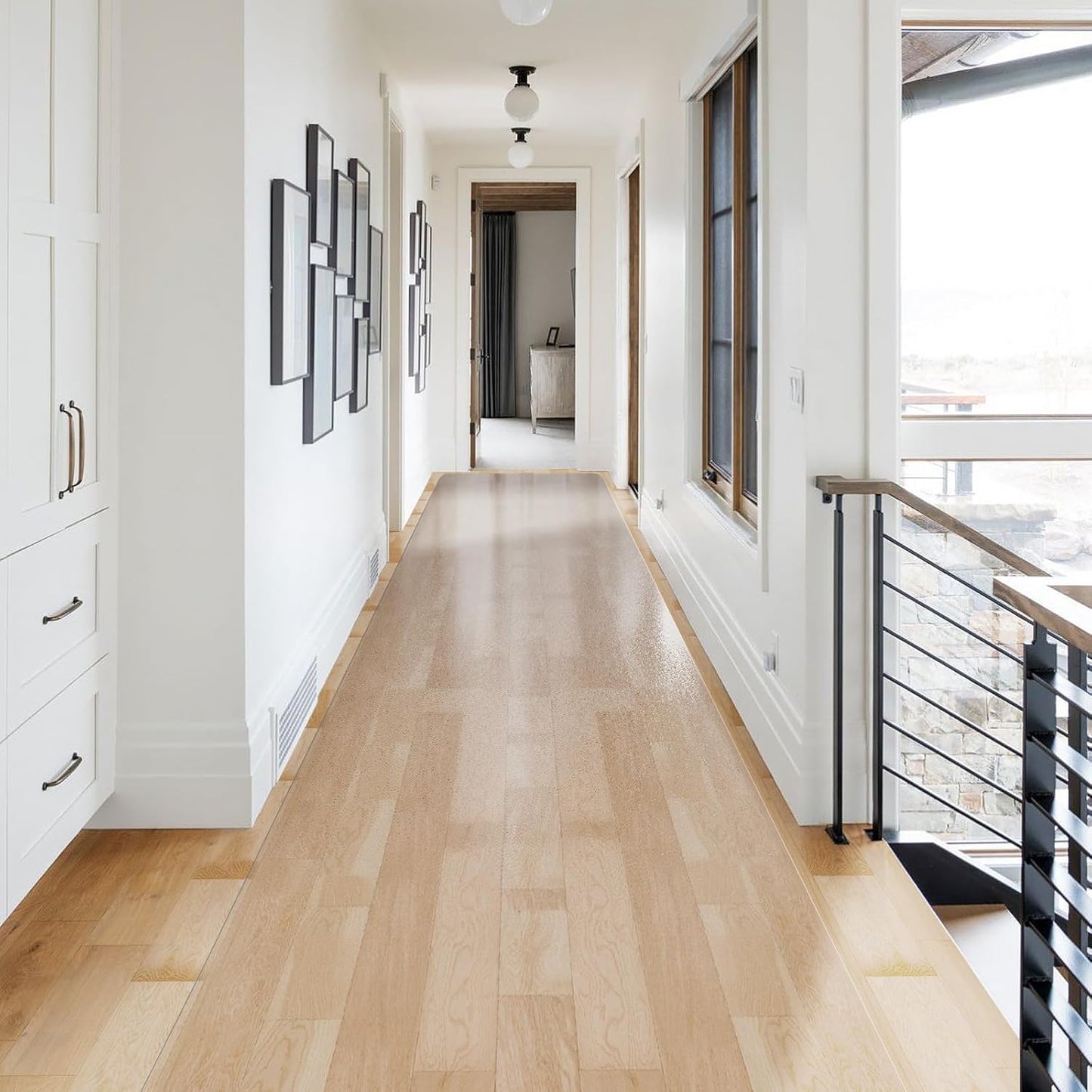2ftx20ft Clear Waterproof Vinyl Runner Rug for Hallway Use