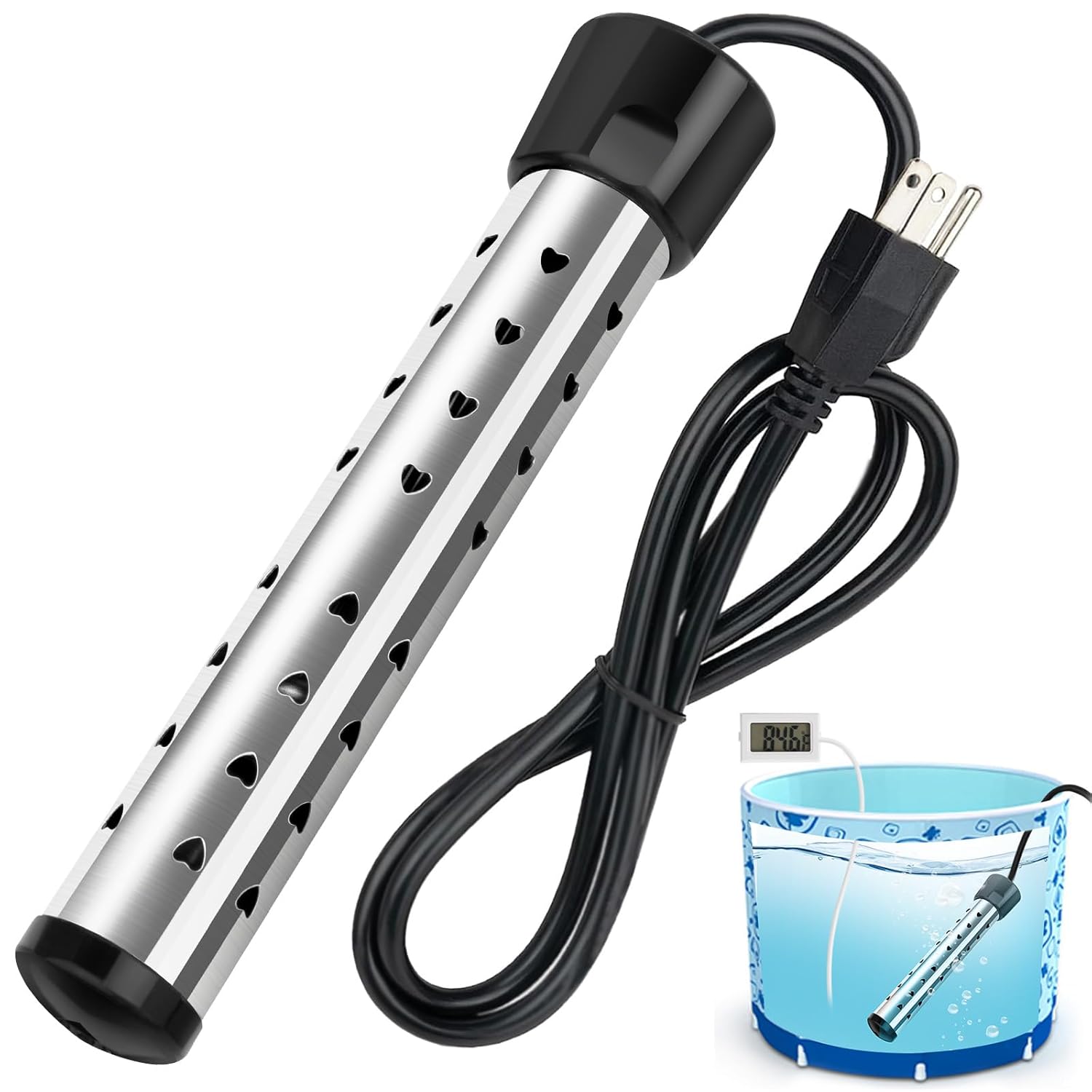 Quickly Heat 5 Gallons! Portable 2000W Water Heater