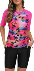 Tournesol Women's Two Piece Rash Guard - UPF 50+ Swim Set